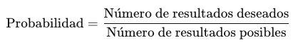 La probabilidad es la posibilidad de que uno o más eventos ocurran