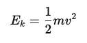 fórmula para calcular la energía cinética